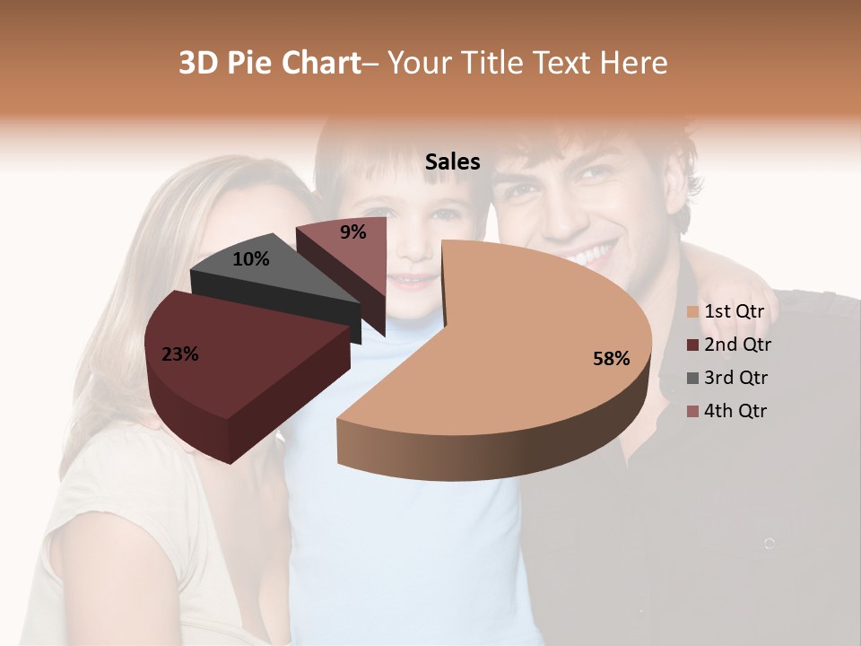 Years Isolated Family Happy PowerPoint Template