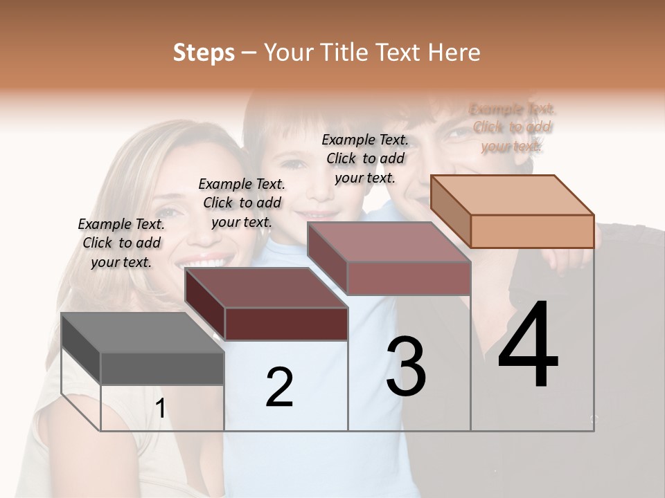 Years Isolated Family Happy PowerPoint Template