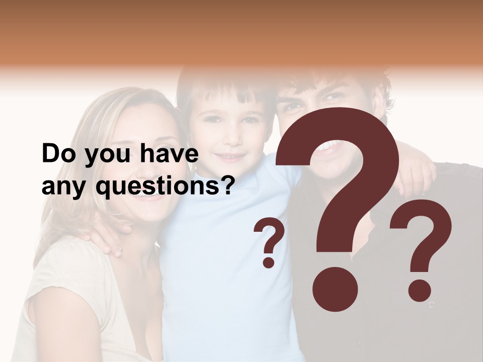 Years Isolated Family Happy PowerPoint Template