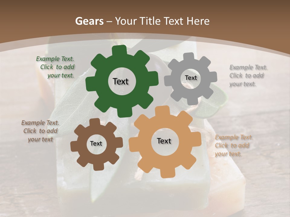 Cosmetics Care Leaves PowerPoint Template