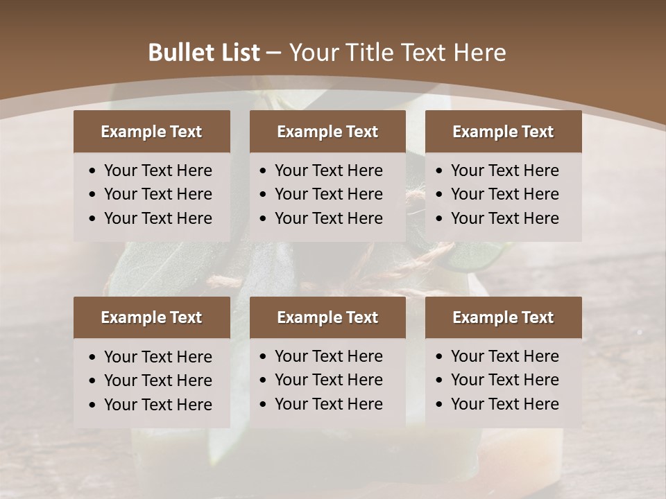 Cosmetics Care Leaves PowerPoint Template