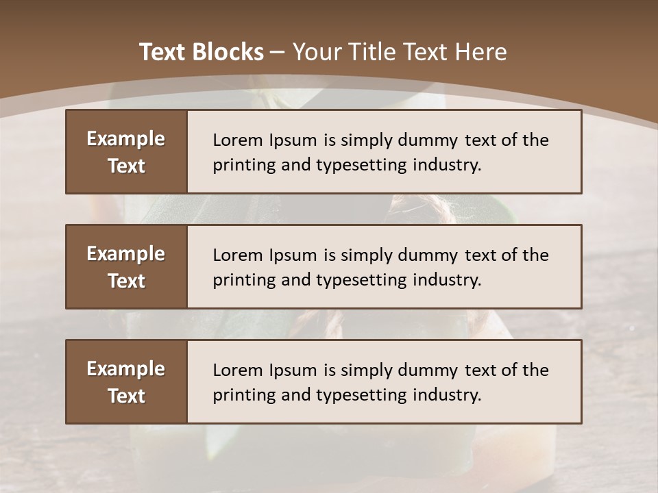 Cosmetics Care Leaves PowerPoint Template