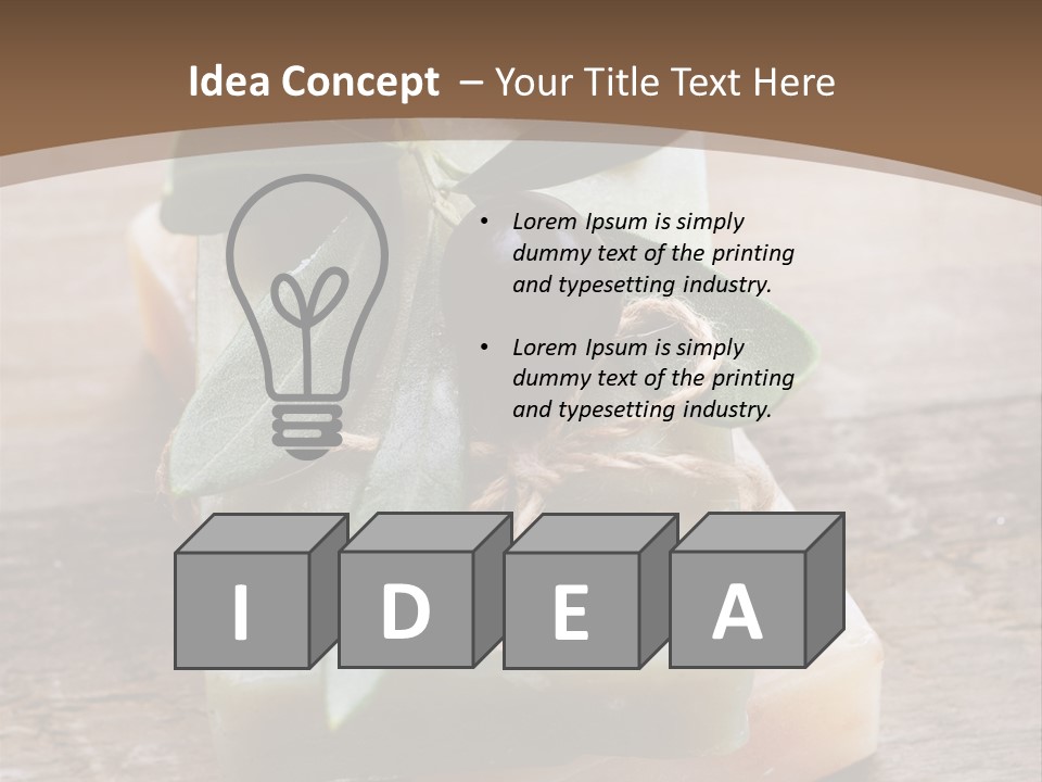 Cosmetics Care Leaves PowerPoint Template