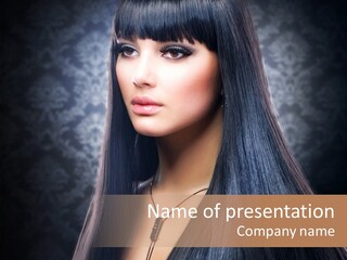 Stroking Perfect Female PowerPoint Template