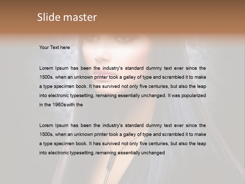 Stroking Perfect Female PowerPoint Template