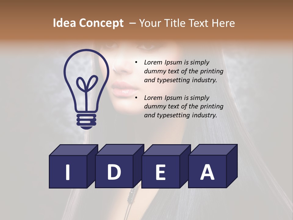 Stroking Perfect Female PowerPoint Template