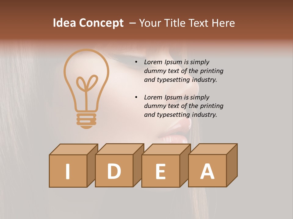 Perfect Lipstick Eyelashes PowerPoint Template