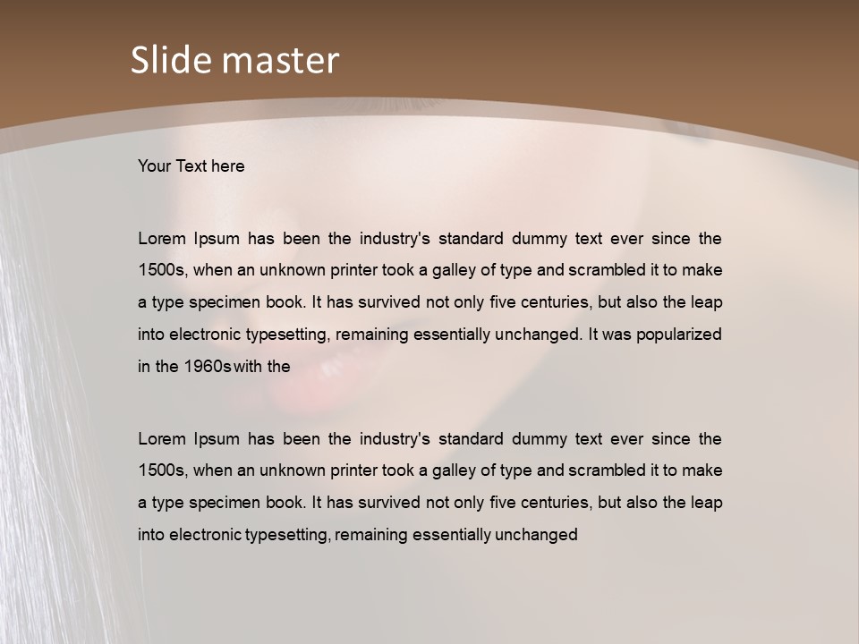 Haircut Sensuality Woman PowerPoint Template