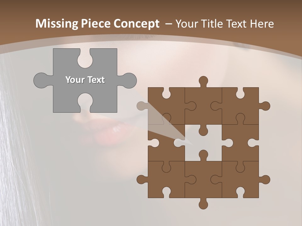 Haircut Sensuality Woman PowerPoint Template