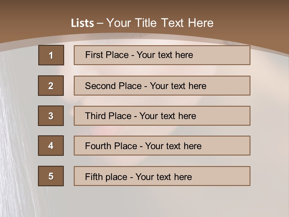 Haircut Sensuality Woman PowerPoint Template