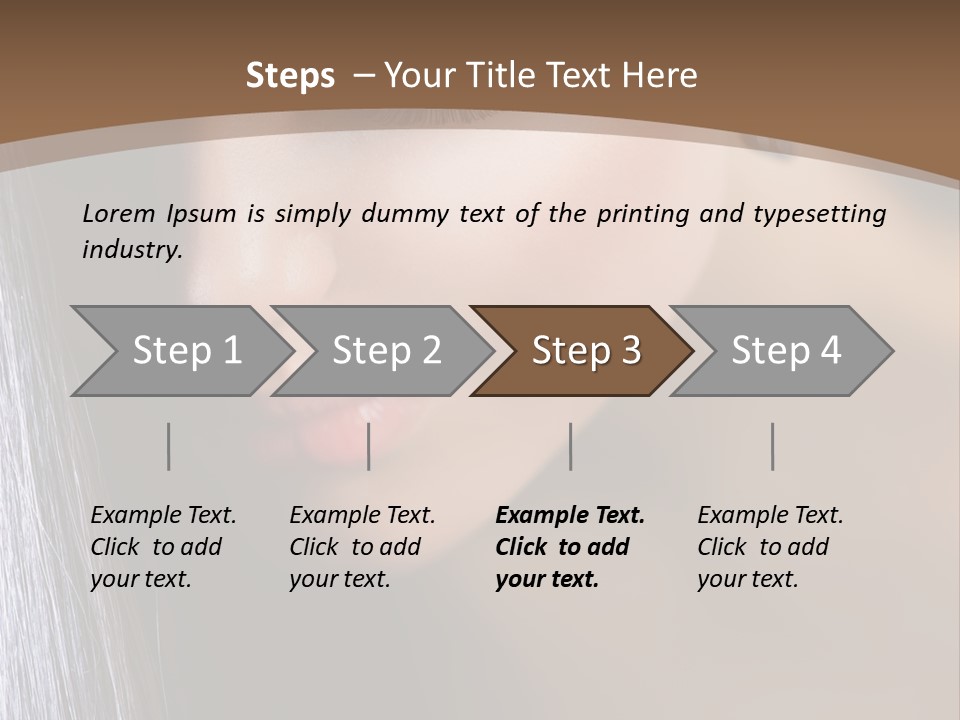 Haircut Sensuality Woman PowerPoint Template