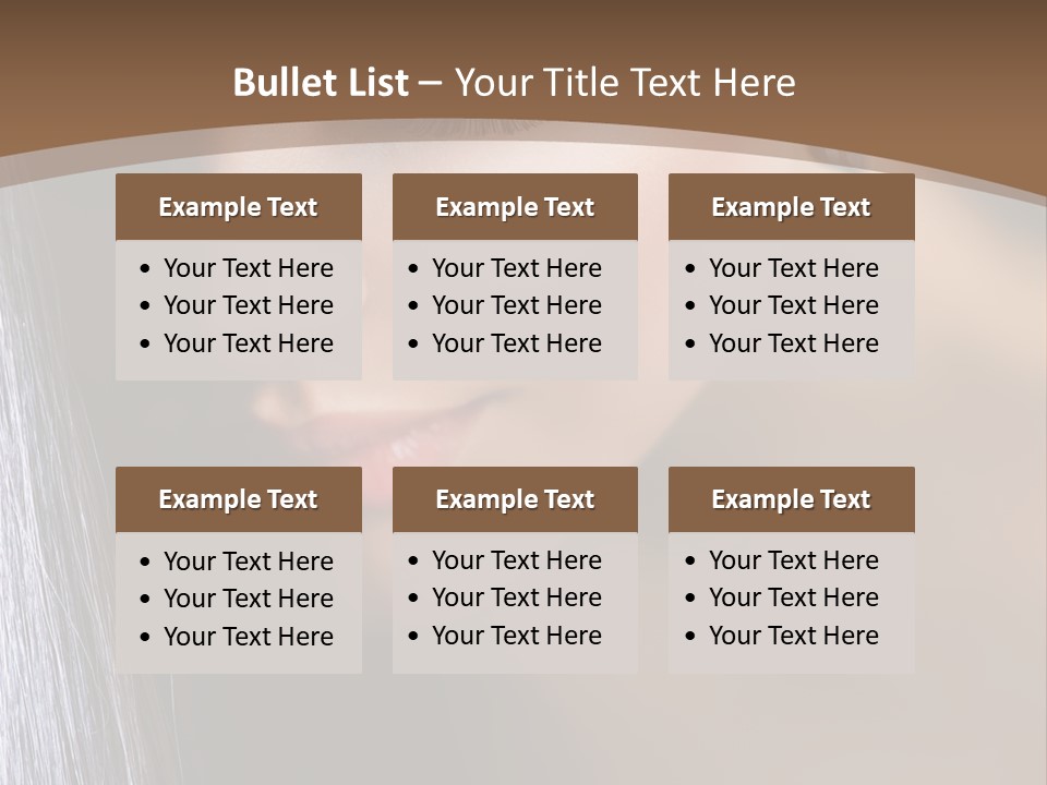 Haircut Sensuality Woman PowerPoint Template