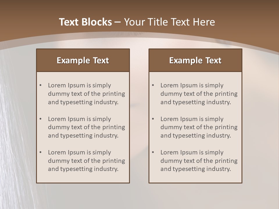 Haircut Sensuality Woman PowerPoint Template