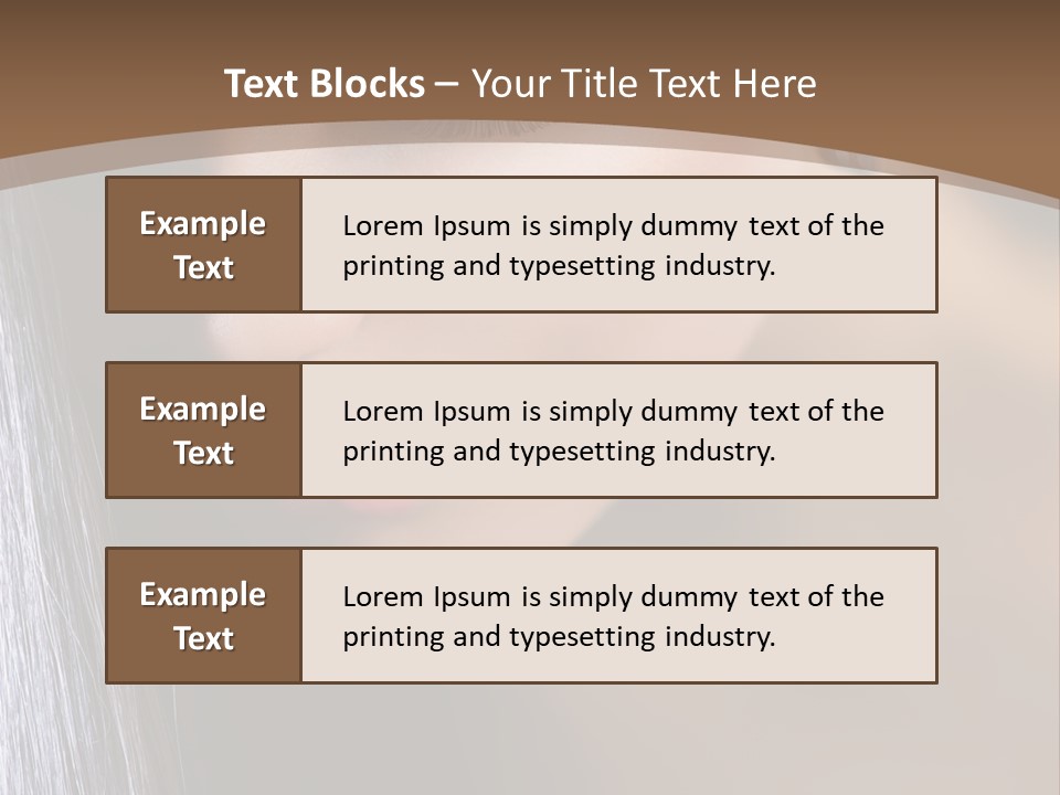 Haircut Sensuality Woman PowerPoint Template