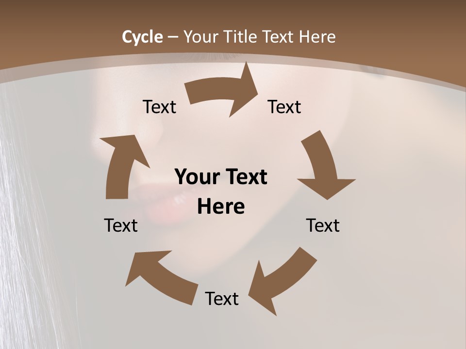 Haircut Sensuality Woman PowerPoint Template