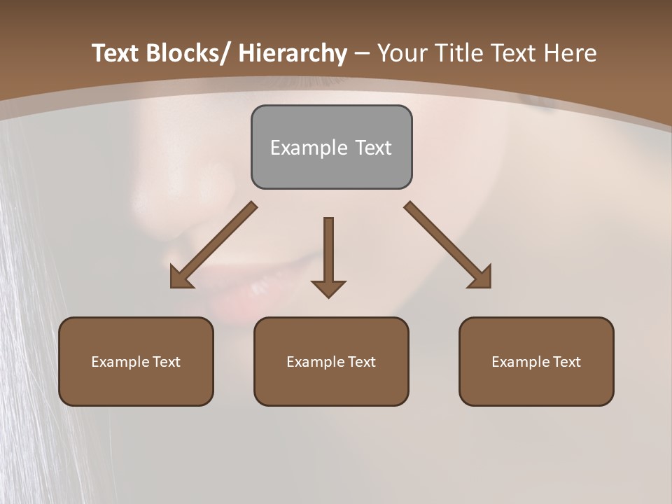 Haircut Sensuality Woman PowerPoint Template