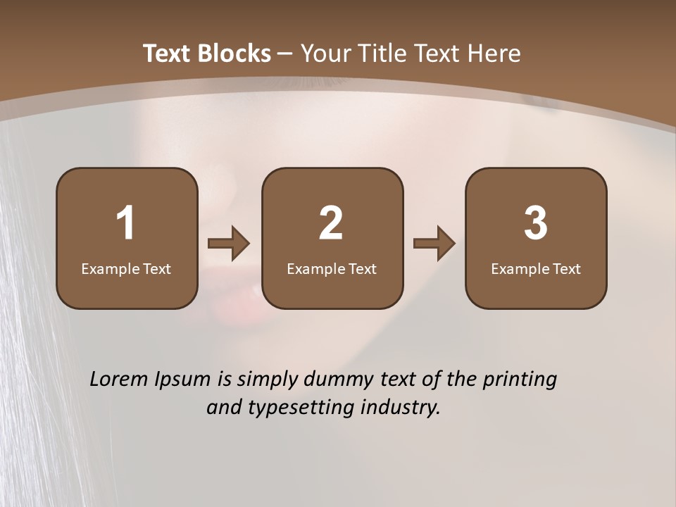 Haircut Sensuality Woman PowerPoint Template