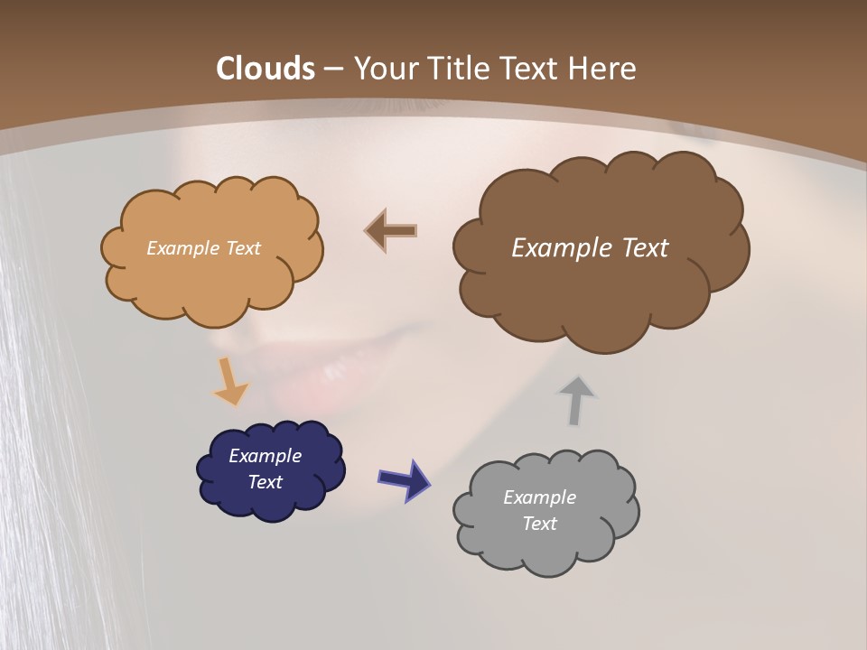 Haircut Sensuality Woman PowerPoint Template