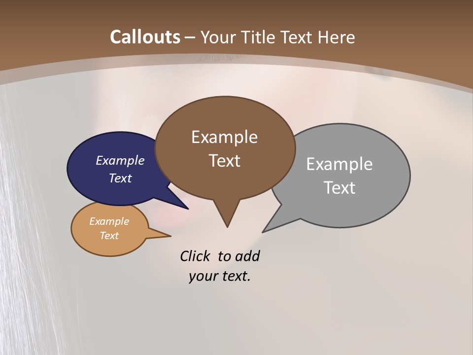 Haircut Sensuality Woman PowerPoint Template