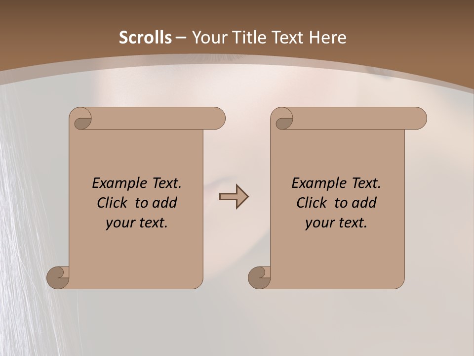 Haircut Sensuality Woman PowerPoint Template