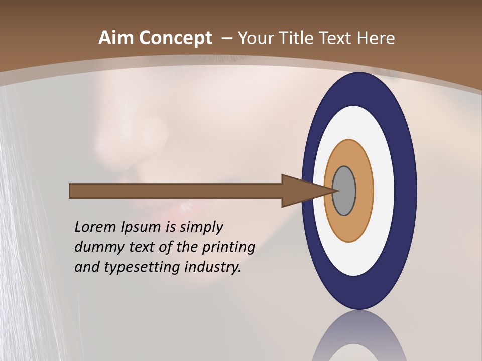 Haircut Sensuality Woman PowerPoint Template