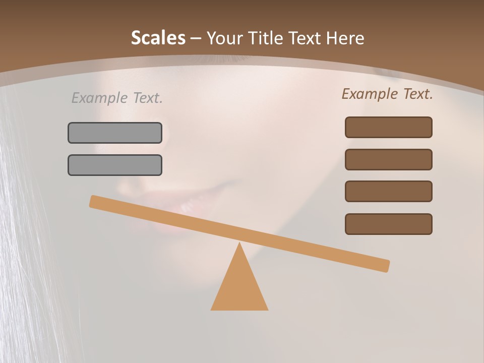 Haircut Sensuality Woman PowerPoint Template
