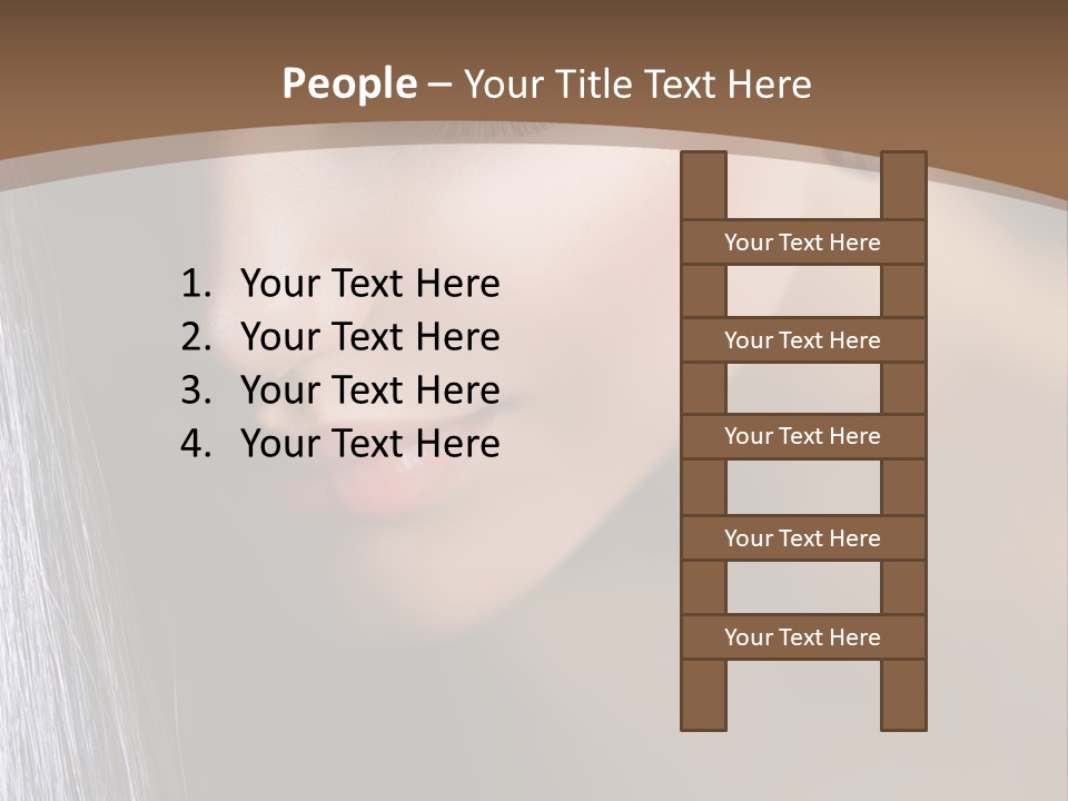 Haircut Sensuality Woman PowerPoint Template