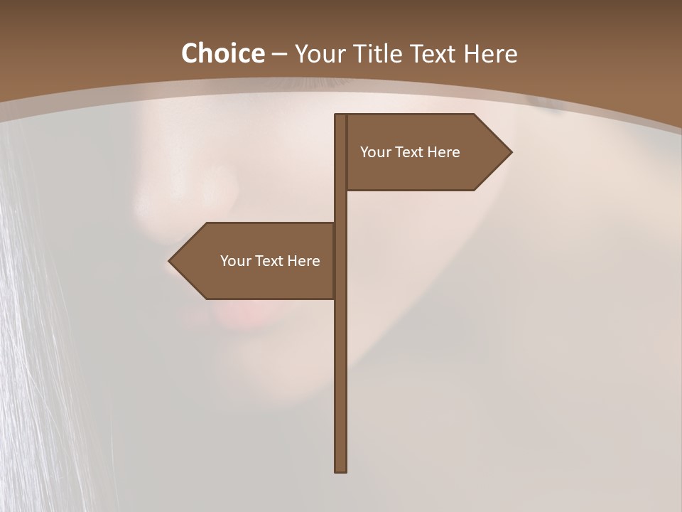 Haircut Sensuality Woman PowerPoint Template