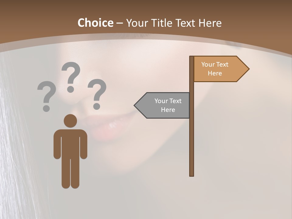 Haircut Sensuality Woman PowerPoint Template