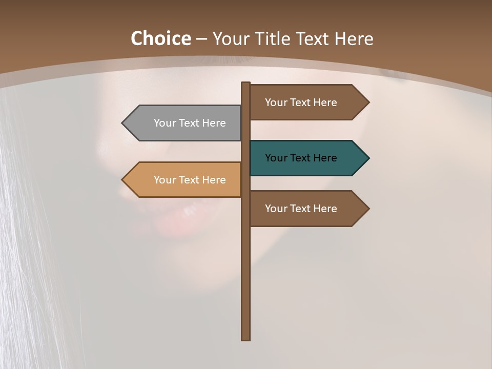 Haircut Sensuality Woman PowerPoint Template