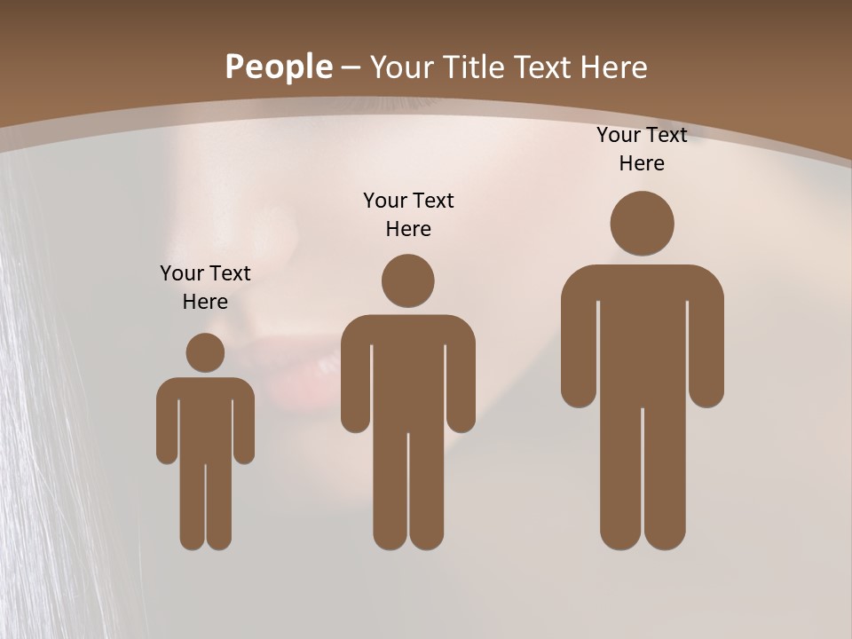 Haircut Sensuality Woman PowerPoint Template