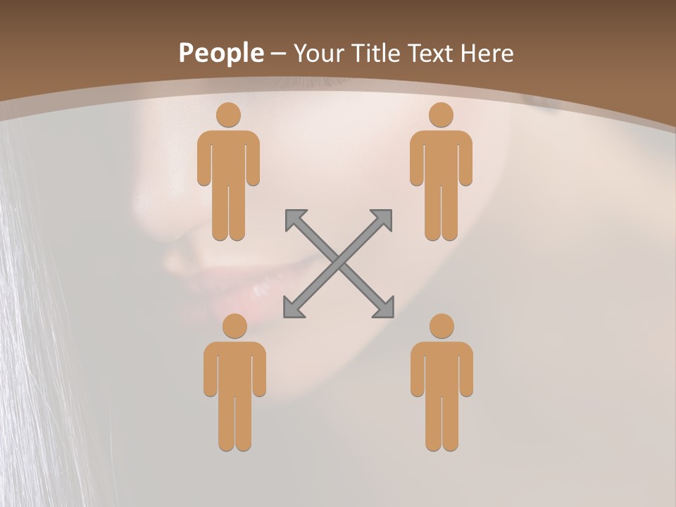 Haircut Sensuality Woman PowerPoint Template