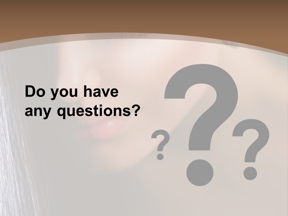 Haircut Sensuality Woman PowerPoint Template