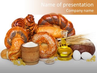 Many Bakery Wheat PowerPoint Template