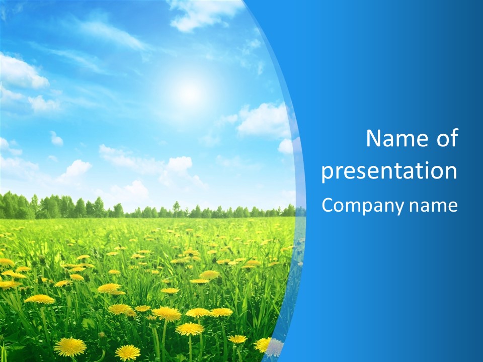 Sunny Nature Beautiful PowerPoint Template