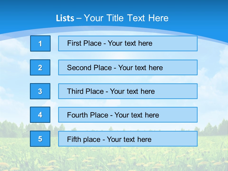 Sunny Nature Beautiful PowerPoint Template