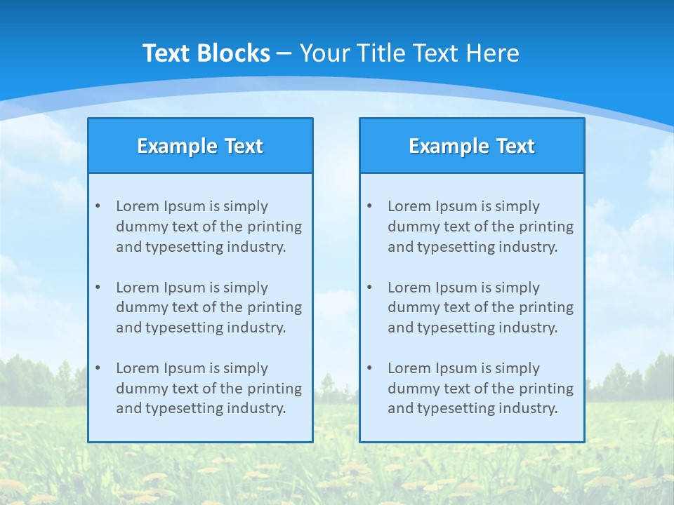 Sunny Nature Beautiful PowerPoint Template