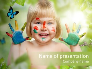 Face Color Learning PowerPoint Template