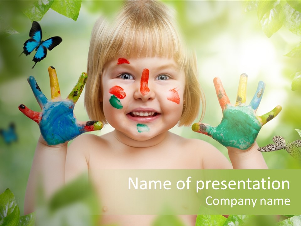 Face Color Learning PowerPoint Template