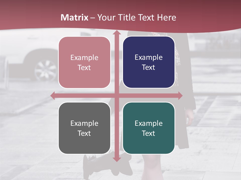 Urban Female Umbrella PowerPoint Template