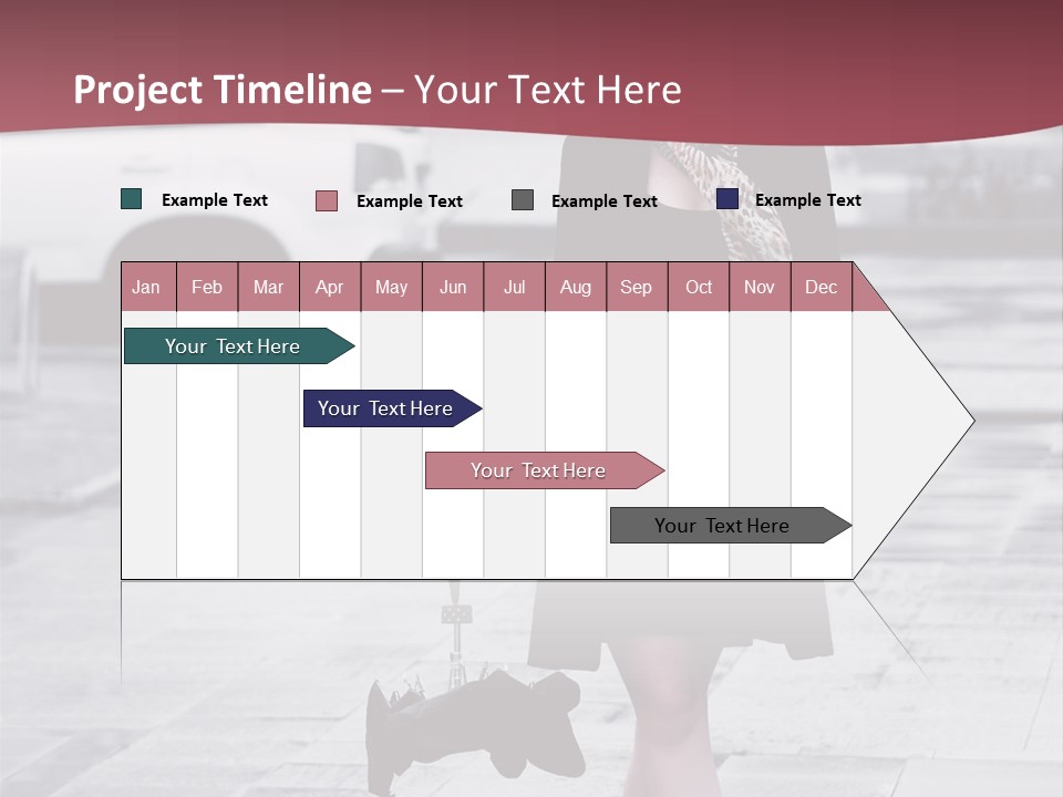 Urban Female Umbrella PowerPoint Template