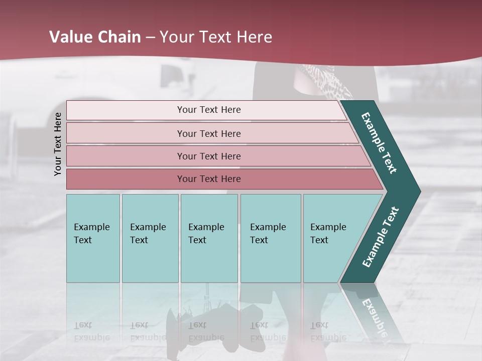 Urban Female Umbrella PowerPoint Template