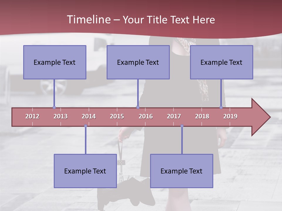 Urban Female Umbrella PowerPoint Template