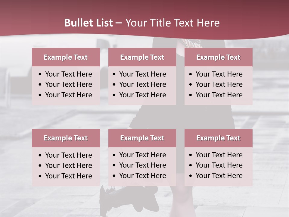 Urban Female Umbrella PowerPoint Template