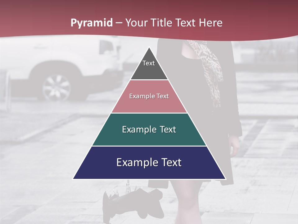 Urban Female Umbrella PowerPoint Template