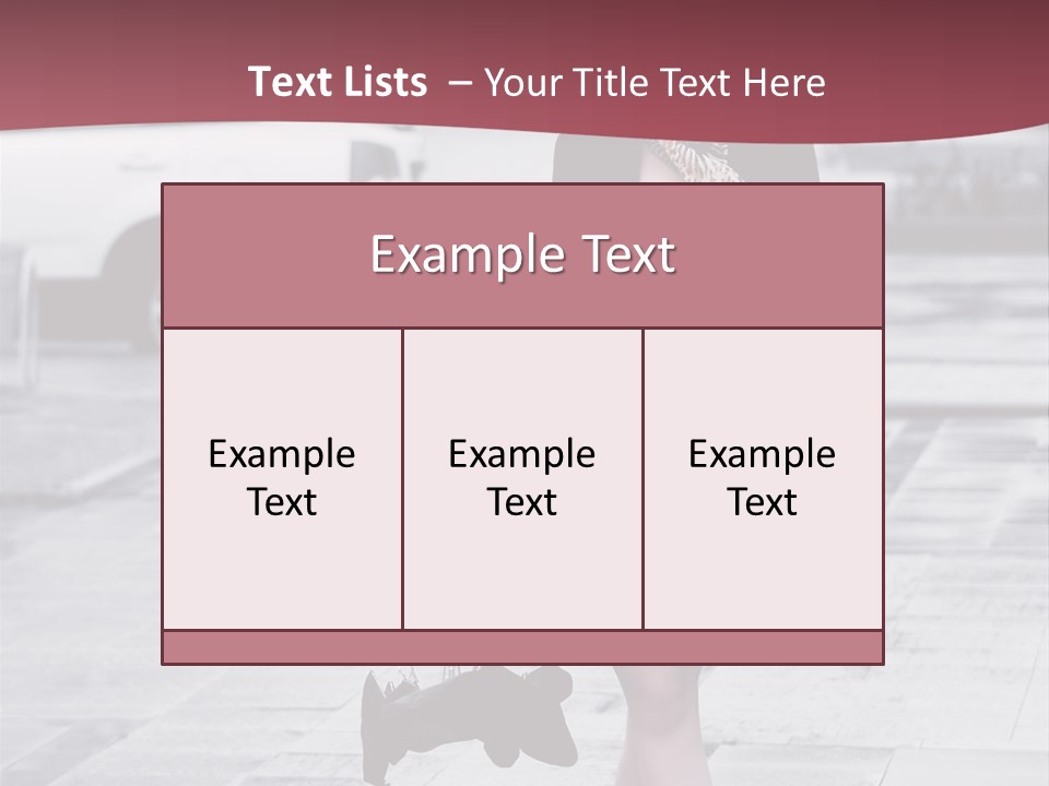 Urban Female Umbrella PowerPoint Template