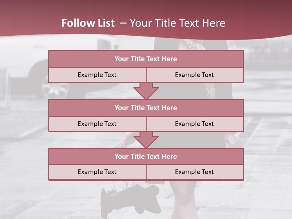 Urban Female Umbrella PowerPoint Template