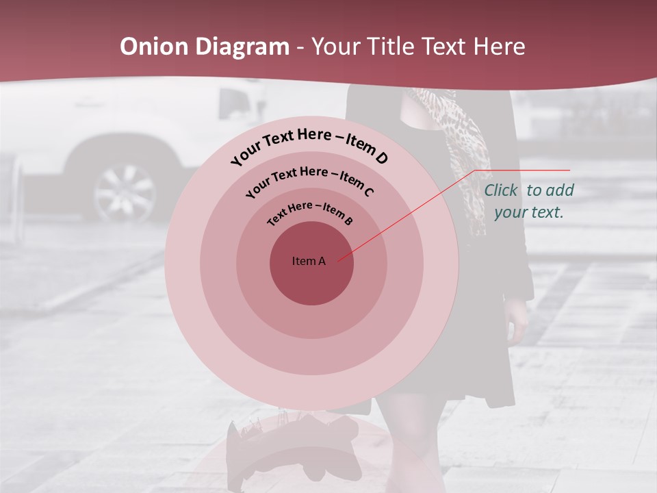 Urban Female Umbrella PowerPoint Template