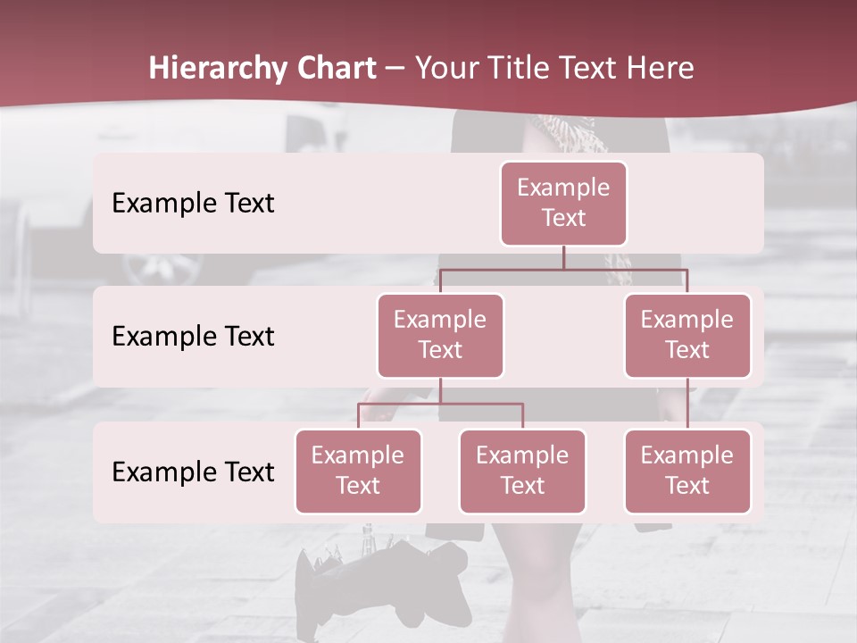 Urban Female Umbrella PowerPoint Template