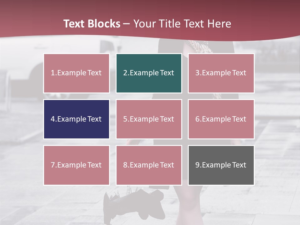 Urban Female Umbrella PowerPoint Template